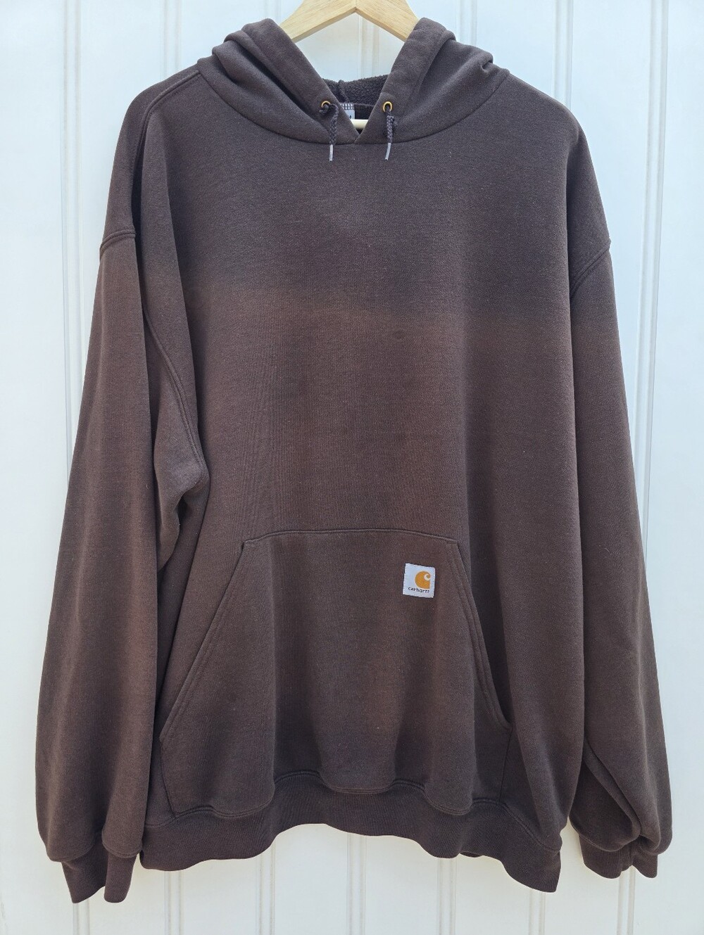 Carhartt Brown Pullover Hoodie Sweatshirt K288 DKB Mens 2XL